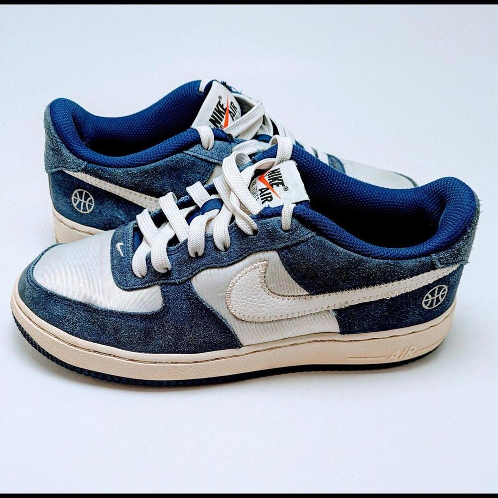 Youth Nike Air Force 1 GS Blue White Sneakers Shoes 596728-438 Size 6.5Y‎